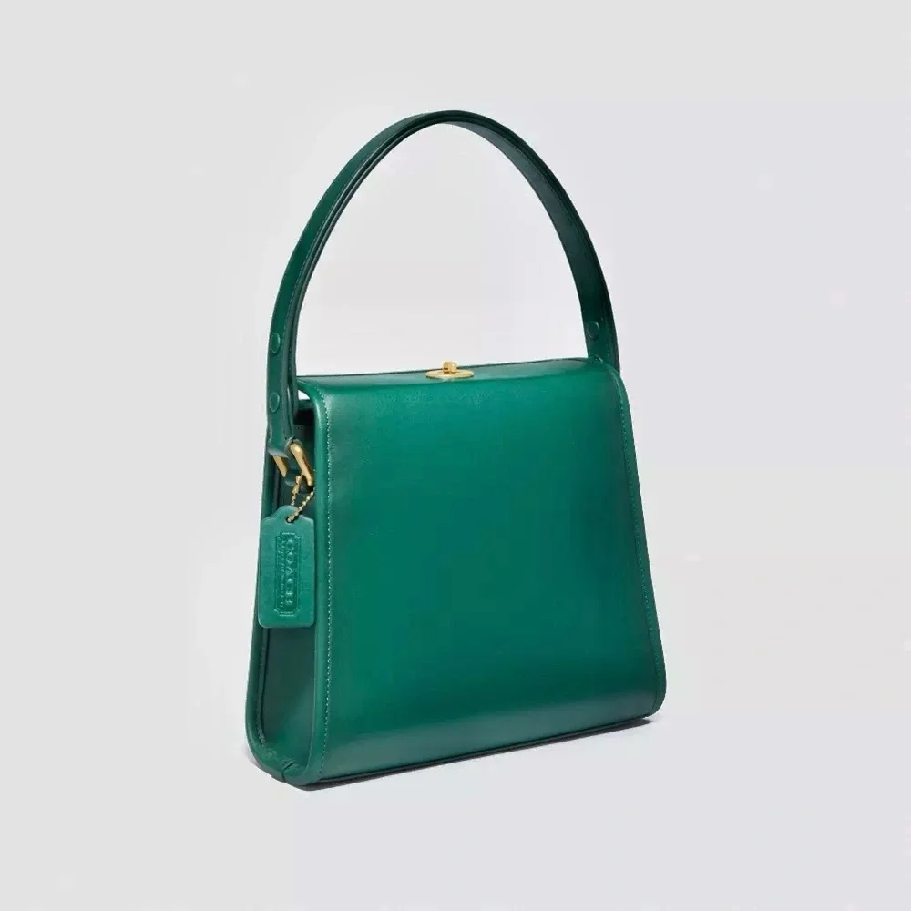 COACH Turnlock Shoulder Bag Green